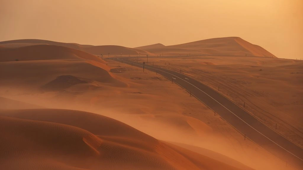 A desert highway at golden hour, shot for the Ultrawide Cinematic collection