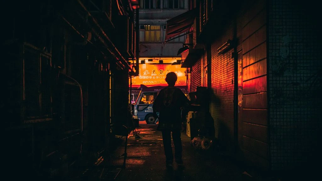 A neon Hong Kong alley at midnight, representative of the Neon mood