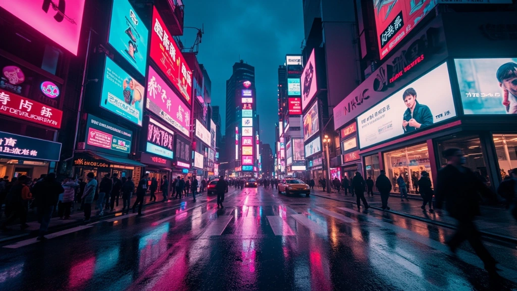 Tokyo Shibuya crossing at blue hour