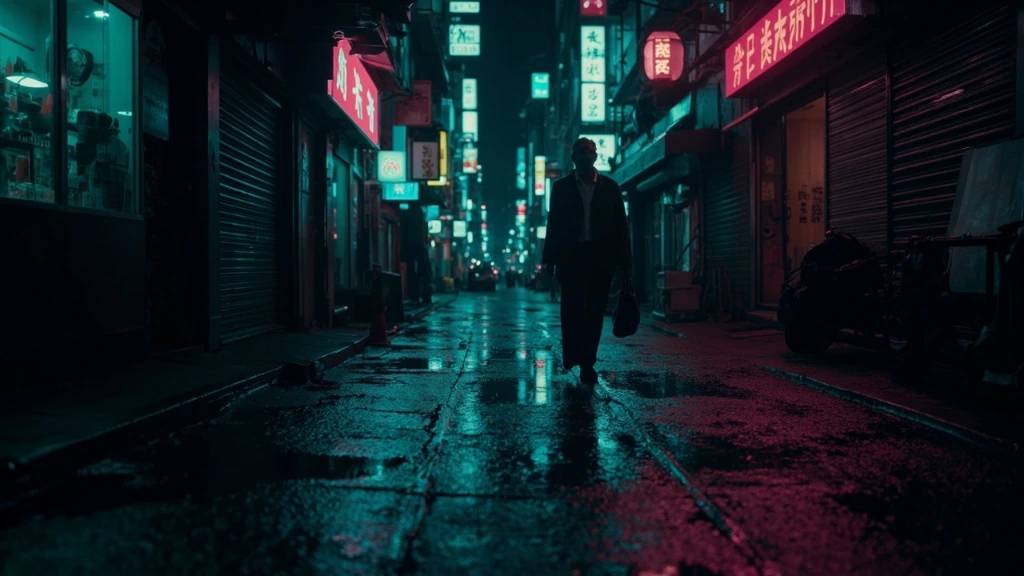 A rainy Tokyo sidewalk framed for a 2K QHD display.